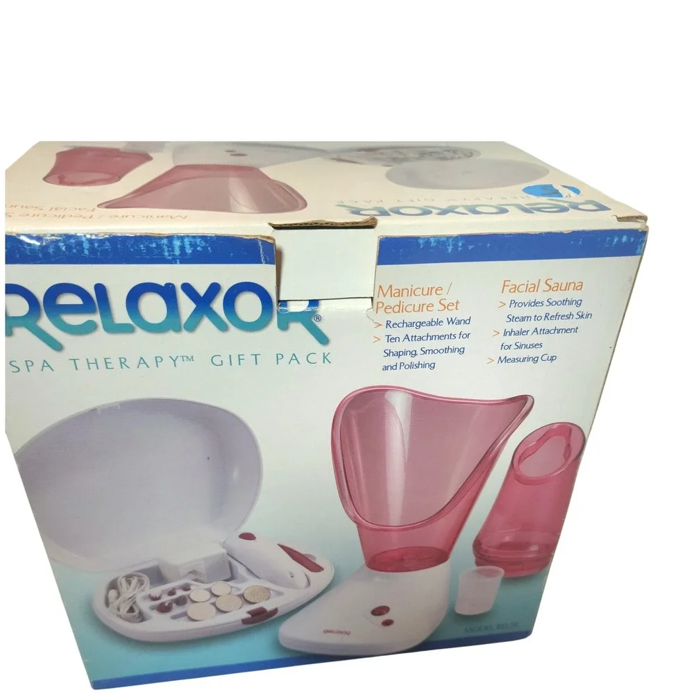 Relaxor Spa Therapy 3-Piece Gift Set‎ Manicure Pedicure & Facial Sauna